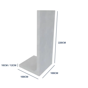 Mur Ogrodzeniowy 220cmx100cm Beton Architektoniczny